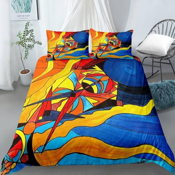 

3d anime cartoon printed pillowcases bedding set  king size dropshipping boy gift bohemia floral style 14