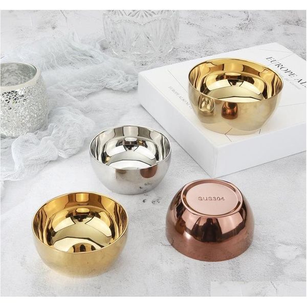 

rice bowls kids double walls stainless steel bowls child thermal insulated bowl anti-instant noodl sqcquw new_dhbest