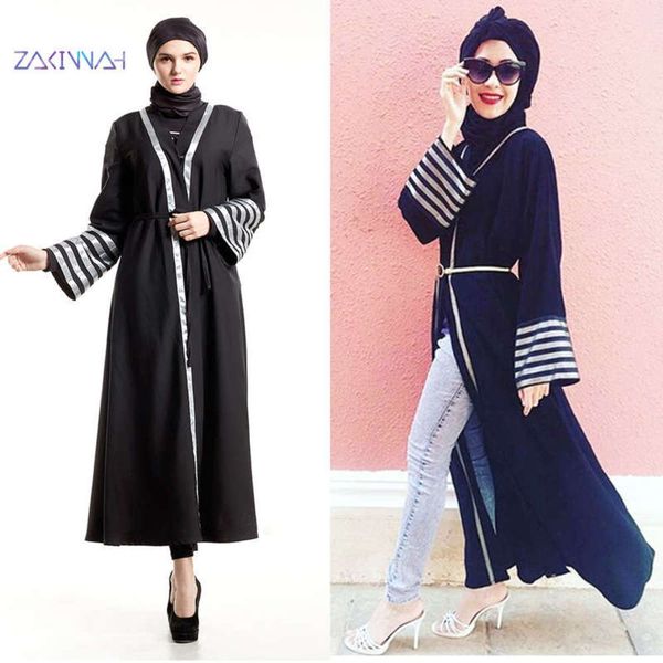 

muslim cardigan jacket women's dress, Black;gray