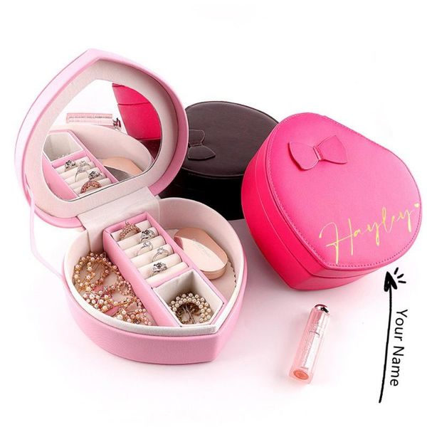 

personalised travel heart jewellery box with names, cutsom name jewelry box, bridesmaid jewelry box, ring gift for her, Pink;blue