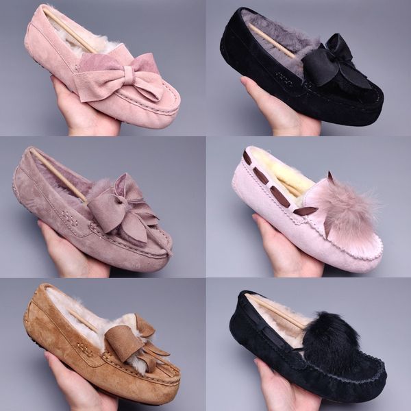 

2021 classic pom casual shoes short ii bailey bow australia slippers womens suede women boot winter snow boots fur furry australian bo m86n#, Black
