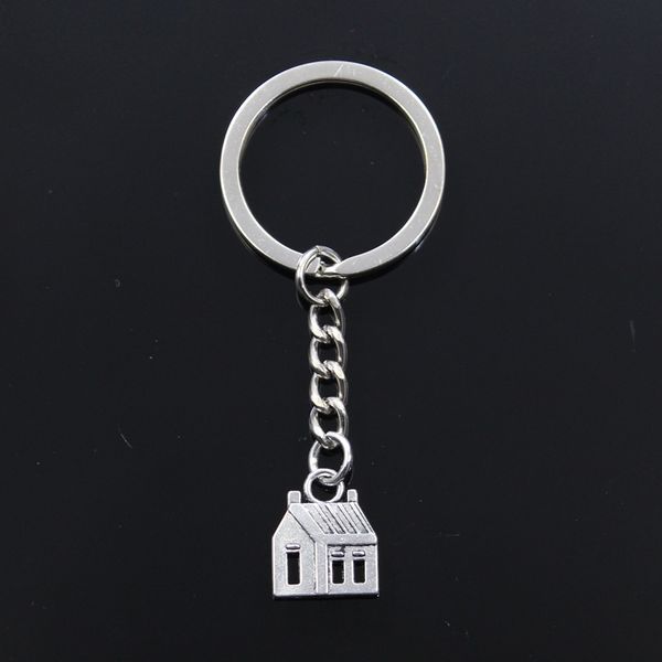 

fashion keychain 14x18mm cabin house silver color pendants diy men jewelry car key chain ring holder souvenir for gift