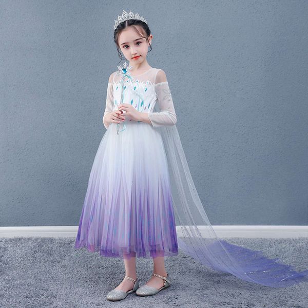 

2 2020 autumn princs new ice snow girl's white aisha drs skirt, Red;yellow