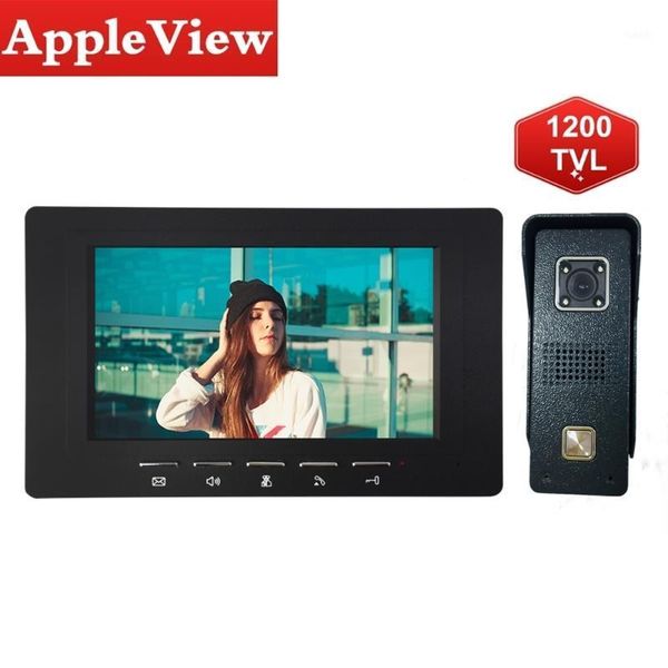 

7 inch video door phone intercom system video door entry panel intercoms for private home call panel1