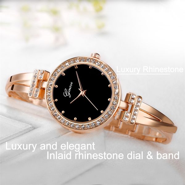 

4 pcs suit elegant bracelet watch ladies luxury fashion quartz watch wristwatch rose gold diamond watches women clock orologio 201118, Slivery;brown