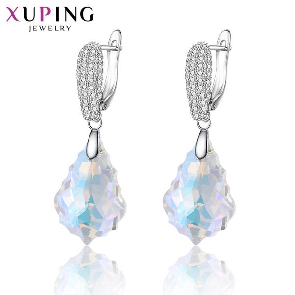 

dangle & chandelier xuping jewelry fashion trendy crystals drop earrings for girls women valentine's day gift 20492, Silver