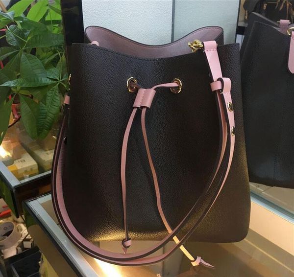 

classic high printing quality neo noe shoulder bags totes genuine leather purse bag bag flower crossbody handbags bucket women dqokt, Red;black