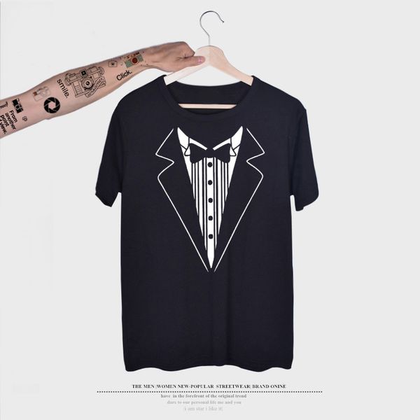 

2020 street tie pocket print short sleeve t-shirt men's wear, White;black
