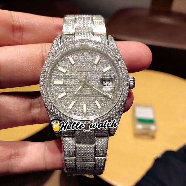 

new 41mm diamond dial seagull 2824 automatic mens watch 126333 126334 stick markers 904l steel diamond bracelet designer wathces, Slivery;brown