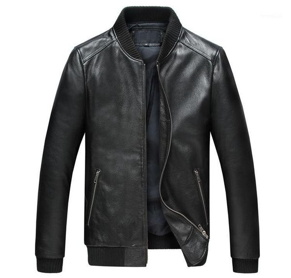 

men's leather & faux men embroidery cowhide genuine coats 3xl motorcycle jacket real slim fit black 2021 clothing1