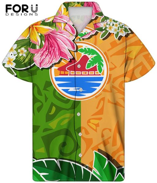 

forudesigns new arrival hawaiian plumeria style fashion men's casual loose short sleeve men plus size boy buttoned, White;black