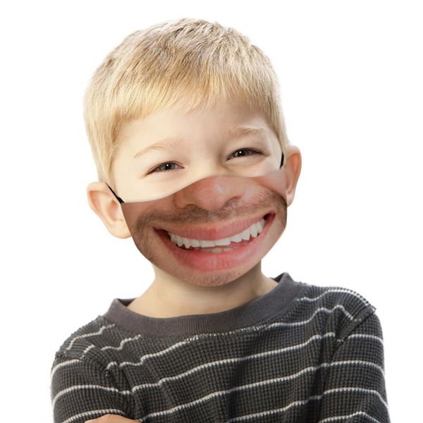 

детская маска для лица смешные напечатанные дышащие mascarillas велоспорт шарф хэллоуин косплей маска mondmasker kinderen mascara дети смешн