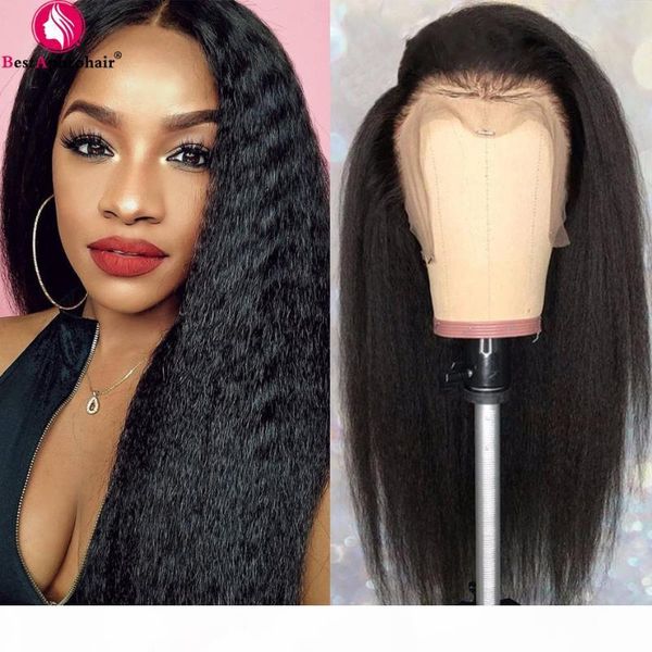 

kinky straight wig 13x1 t part lace front wig 18-28 inch human hair wigs brazilian hair wigs for black women 150% denisty, Black;brown