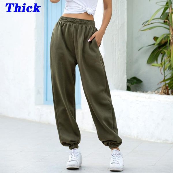

women's pants & capris 2021 sweatpants women baggy gray sports joggers wide leg oversized streetwear high waisted trousers, Black;white
