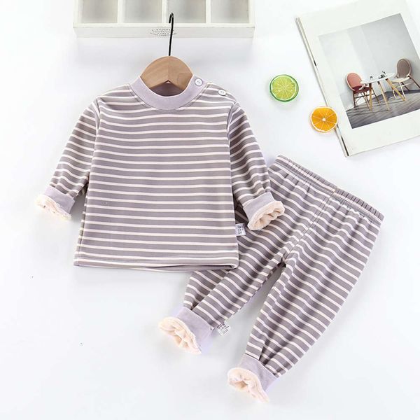 

and boys 20 children's plush pajamas winter girls milk silk underwear clip cotton baby warm home suit djn8, Blue;red