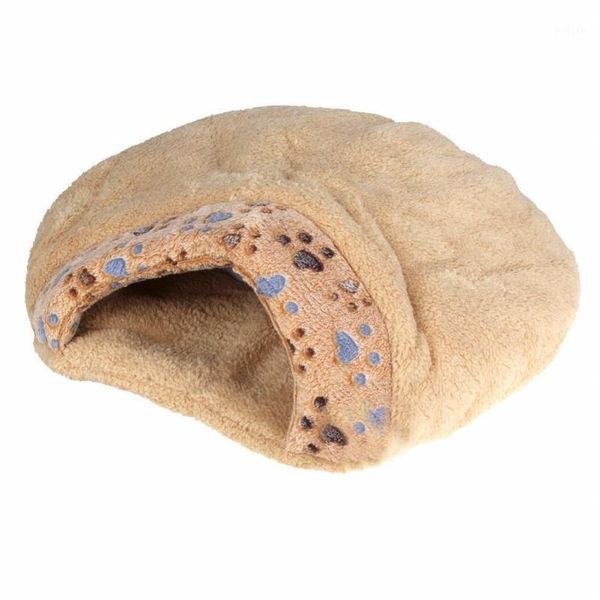 

new winter warm pet dog cat bed house cushion half covered bed sleeping bag comfortable cute hamburger shape plush m1