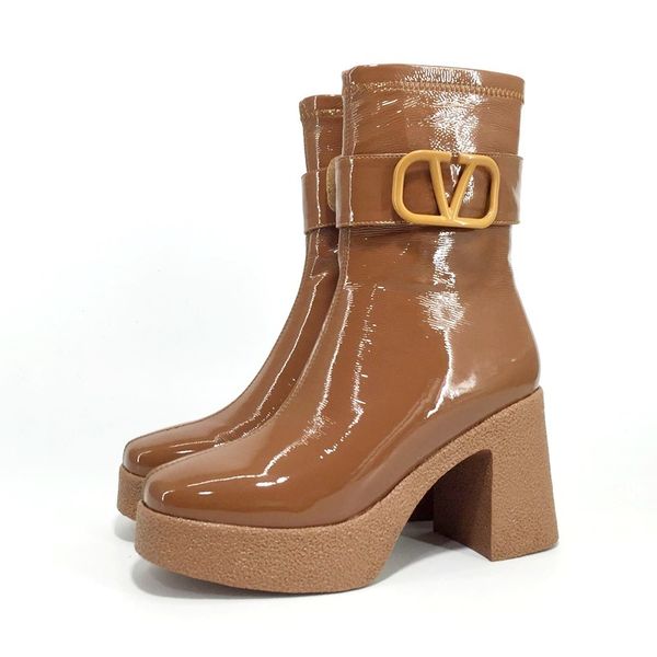

brand sock boots stretch high heels boots woman platform shoes autumn winter over the knee high boots female shoes booties y1221, Black