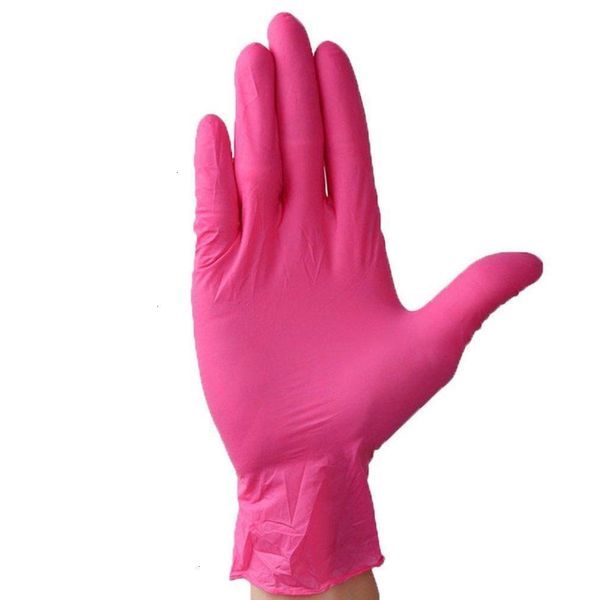

red glove grade 9 inch a powder-rose nitrile gloves 100 pack s