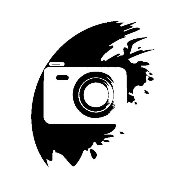 

11.8cm*13cm pstudio interior camera silhouette vinyl black/silver car sticker c22-0863