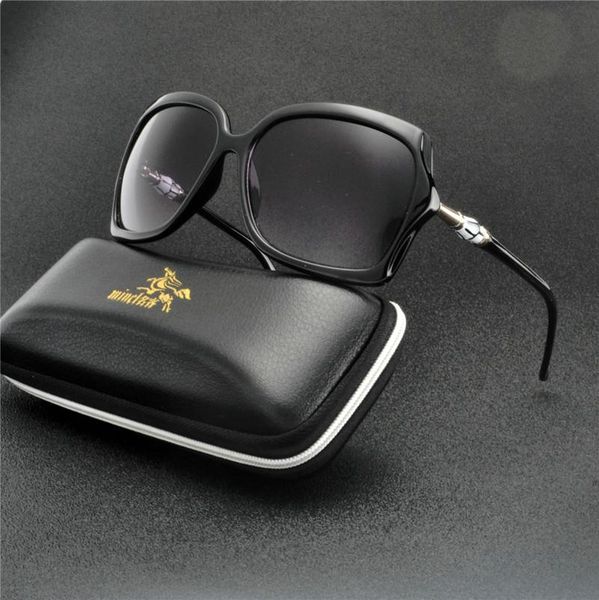 

2020 design hd polarized sunglasses women ladies oversized square gradient sun glasses female eyewear uv400 fml, White;black