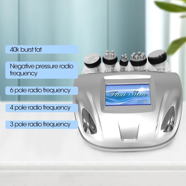 

5in1 portable vacuum ultrasonic liposuction cavitation slimming machine rf bipolar radio frequency cellulite removal fat burning