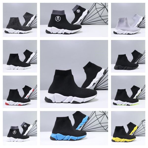 

2020 новая мода детская обувь детские / детские бегущие кроссовки ботинки малыш мальчик и девушки шерстяные вязаные спортивные носки обувь 2, Black