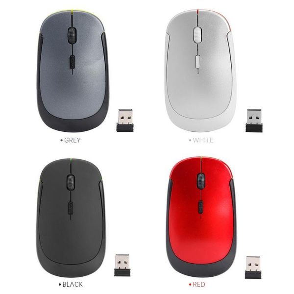 

ультратонкий 2,4 г беспроводной мыши оптическая 4 кнопка 1600dpi mice w / usb-приемник подходит для настольных компьютеров и ноутбуков