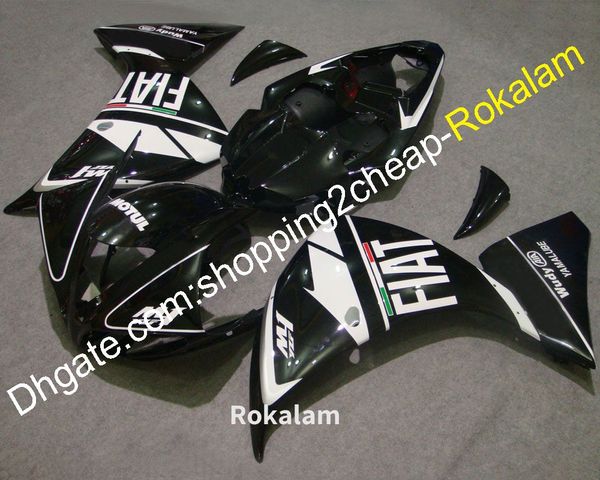 YZF1000-R1 YZF1000 09 10 11 Conjunto de carenagens para Yamaha YZF R1 2009 2011 2011 Kit de carroçaria preta de motocicleta de corrida (moldagem por injeção)