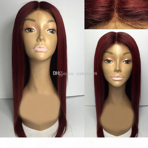 

full density full lace wigs human hair wigs burgundy #99j glueless brazilian human hair lace front wigs, Black;brown