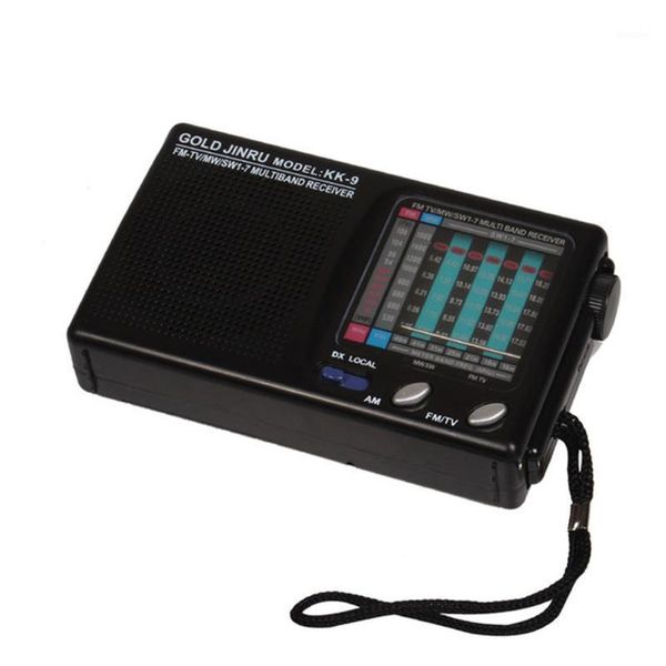 

kk-9 classic home black am/fm mono channel radio speakers durable full band wireless shortwave high sensitivity portable mini1