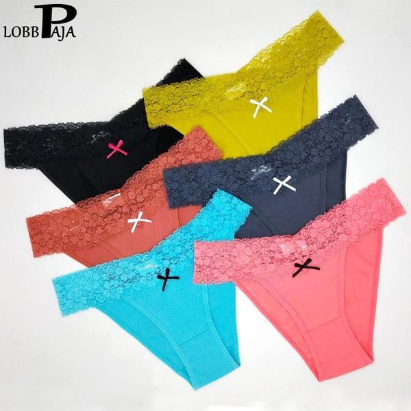 

6 pcs/lot women underwear cotton everyday style low waisted lace briefs transparent ladies knickers panties lingerie1, Black;pink