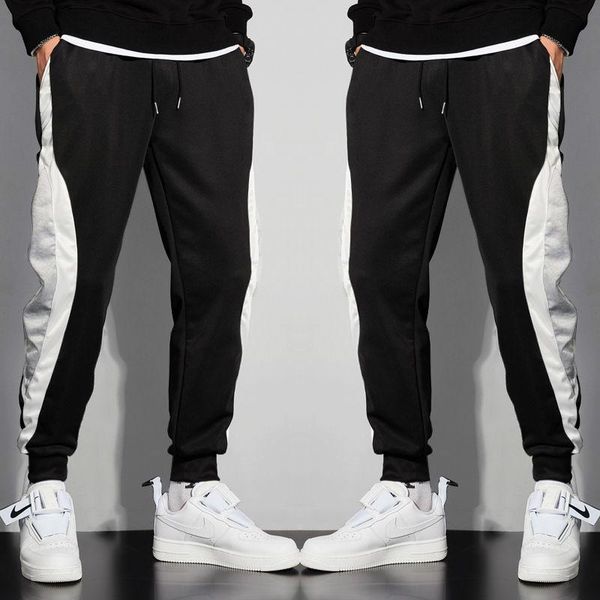 

men's pants autumn and winter big size casual for sports leggings loose men, Black