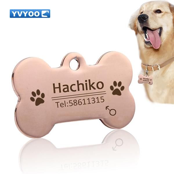 

yvyoo бесплатная гравировка домашних животных кошек ошейник аксессуары украшения домашних животных id собака метки ошейники из нержавеющей с