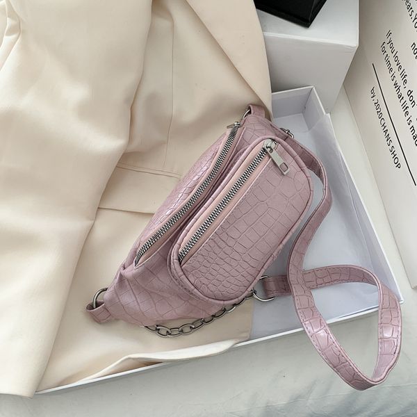 

2020 women waist bag fashion girls bumbag for woman crackle belt bag lady cross body bag sac banane small handbag