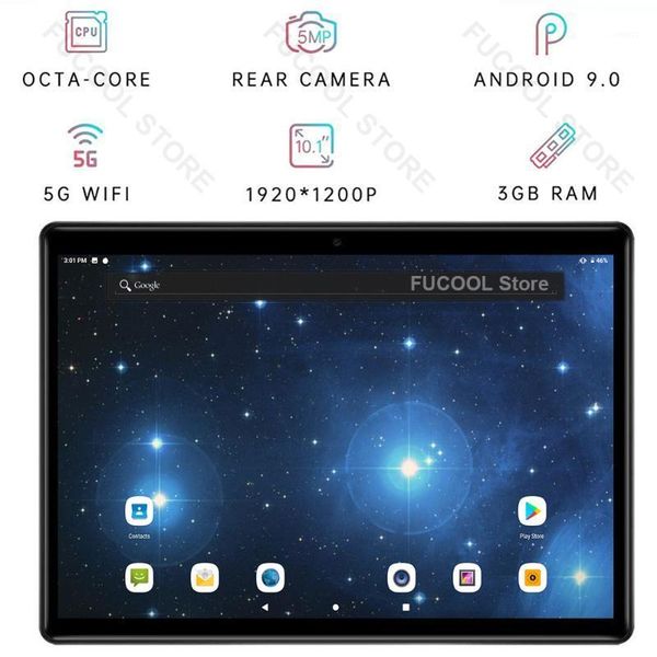

10 inch tablet 3gb ram 64gb rom storage octa core 10.1 ips 1920*1200 hd display type-c usb android 9.0 tablets 4g lte bluetooth1