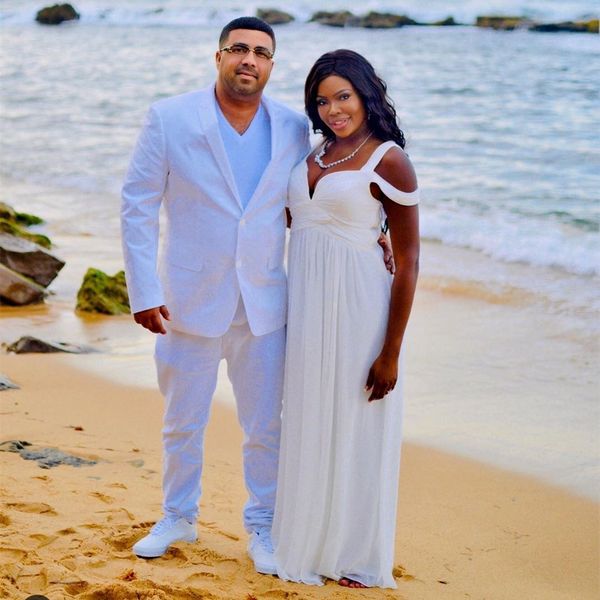 

2021 new wedding dress beach a-line african sleeveless chiffon simple bridal gowns floor length sweetheart white custom made cheap