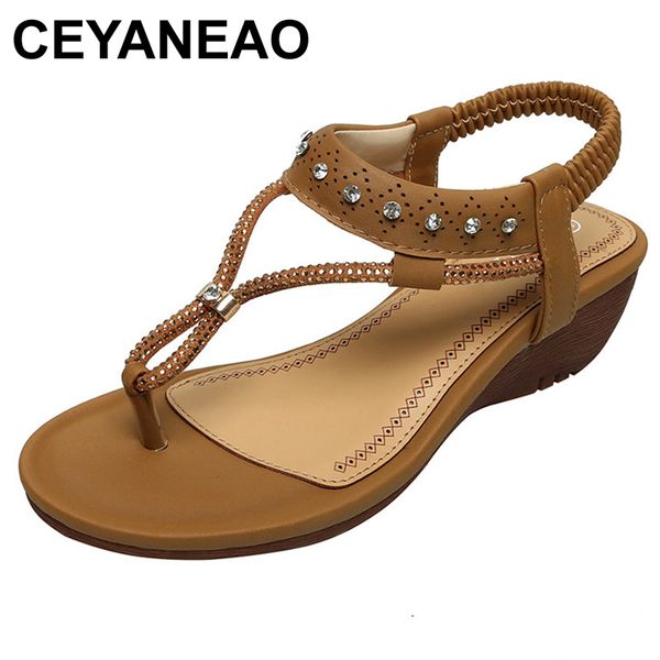 

ceyaneao summer shoes woman sandals flat platform high heel sandalias 2019 sandals with platform shoes for women y200702, Black