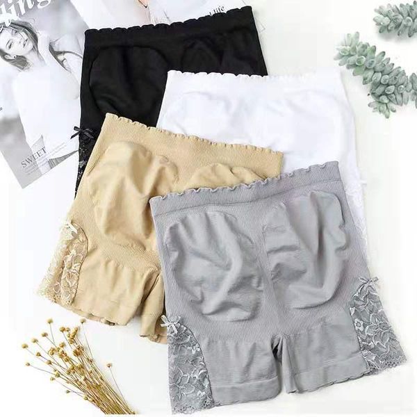

spring and summer new lace safety shorts large size 4 color skirt seamless breathable lace ladies underwear1, Black;pink