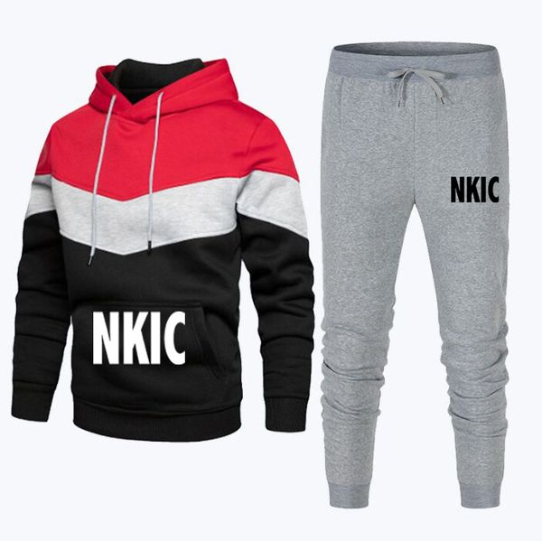 

men women tracksuits brand sweatshirt sporting fleece 2022 gyms spring jacket +pants casual men's sportswear fitness plus size 3xl, Gray