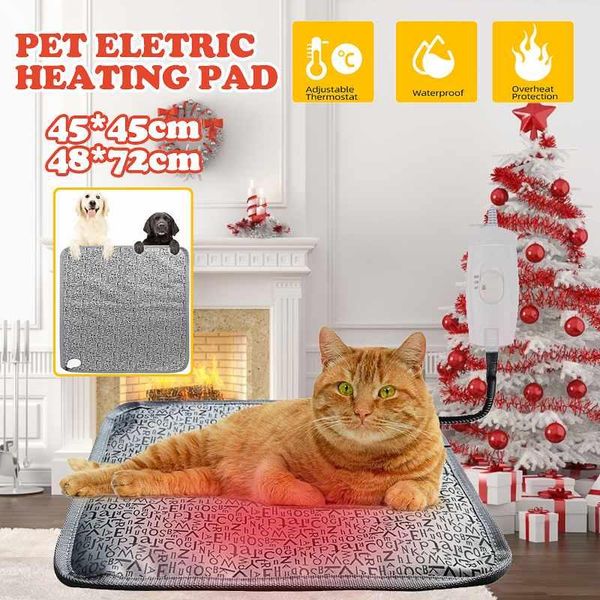 

adjustable pet dog cat waterproof electric heating pad body winter warmer waterproof mat bed blanket animals bed heater carpet