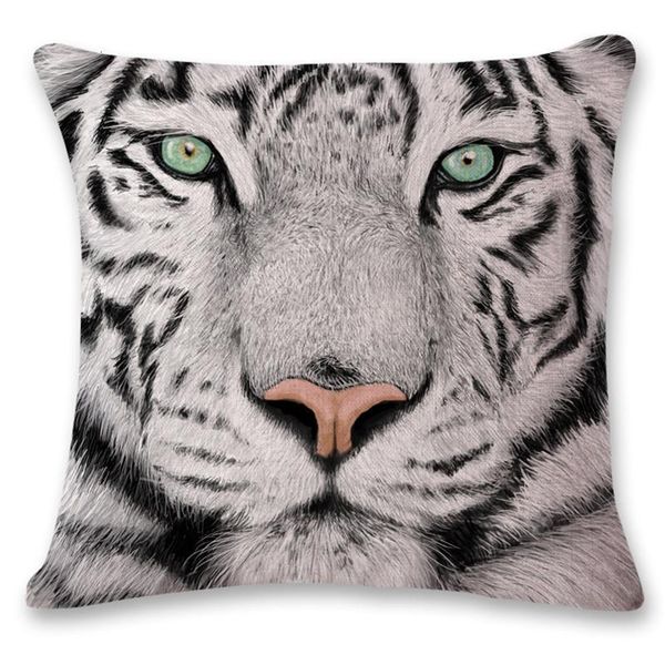 

3d animals world portrait cushion tiger lion orangutan pillowcase home sofa decorative linen pillow cover 10 colors 45*4 2 nmtcq