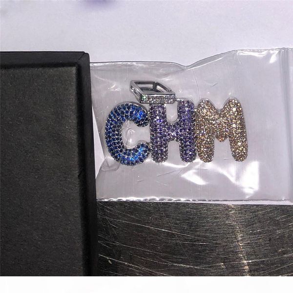 

a-z custom small letters necklaces charm pendant for men women gold silver color cubic zirconia hip hop jewelry wholesale