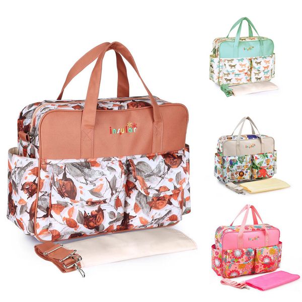

3 in1 baby diaper bag multifunctional waterproof mummy bag thermal insulation handbag casual travel baby bag stroller lj201013