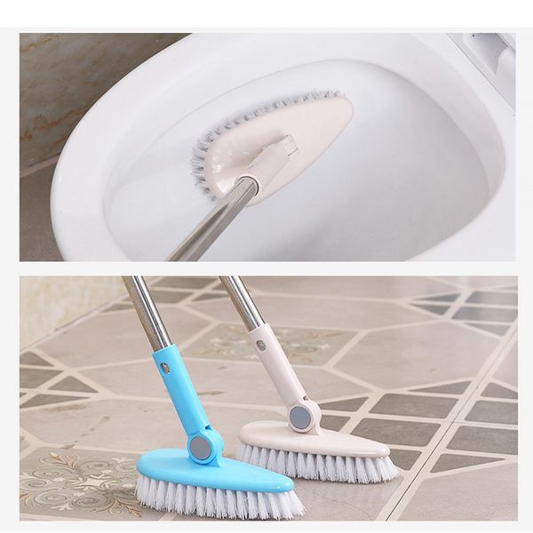 Прочная щетка для чистки унитаза Съемная щетка для чистки пола в ванной комнате с длинной ручкой Инструмент для чистки плитки для душа-30 201214280g