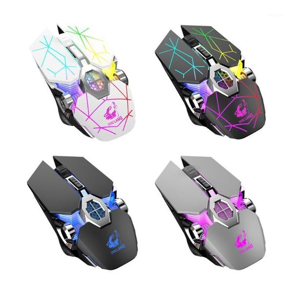 

x13 wireless charging game rechargeable mouse mute luminous mechanical mouse mice for gaming lovers accessories1