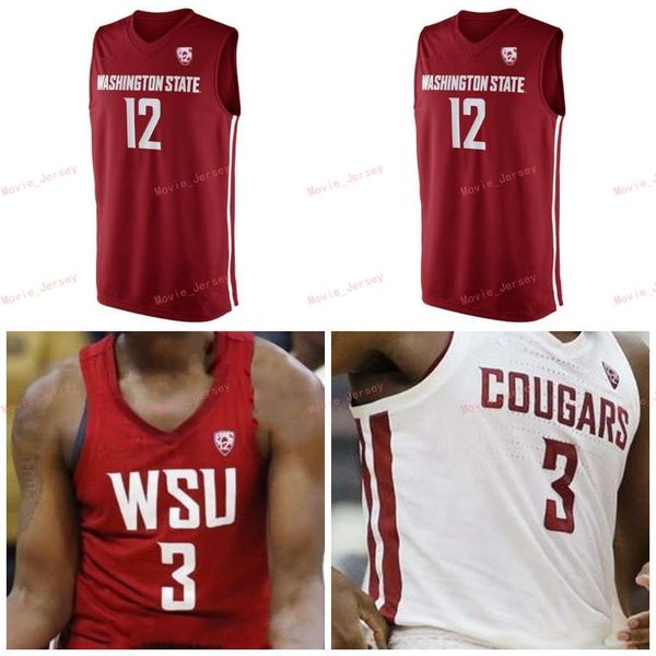 

stitched custom 1 jervae robinson 25 arinze chidom 32 davante cooper 43 drick bernstine washington state cougars men women youth jersey, Black