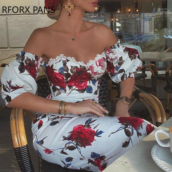 

women short sleeve floral print lace trim midi dress bodycon party dress1, Black;gray