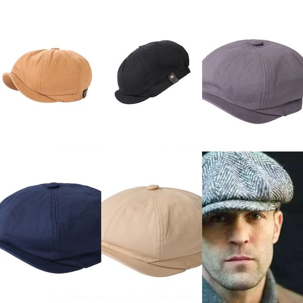 

rgsm solid spring summer the color newsboy caps men denim washed cotton flat women cap peaked painter beret hats, Blue;gray