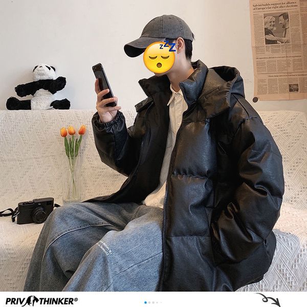 

privathinker 2020 winter men parka casual oversize men warm winter coat men thicken zipper jackets woman streetwear parka c1115, Black;brown