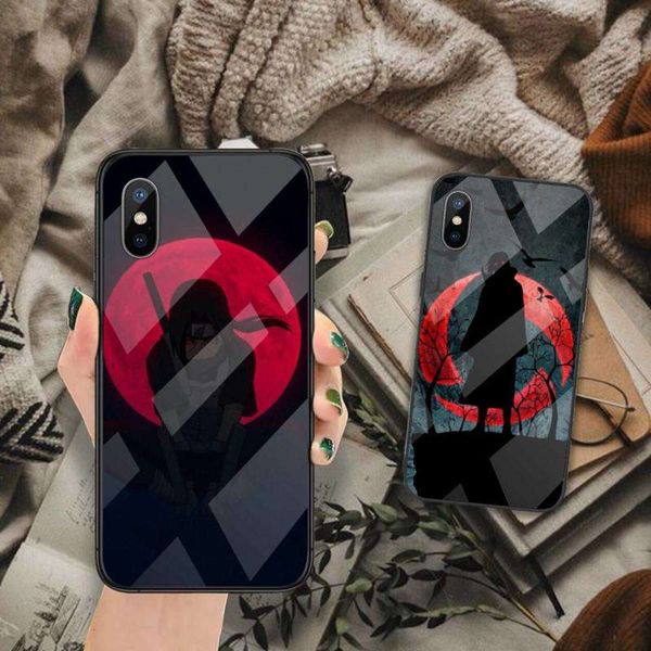 

qaanimated naruto itachi case tempered glass vip 6 vip 6 6s 7 8 plus x xs x xr 11 12 mini pro maxlk
